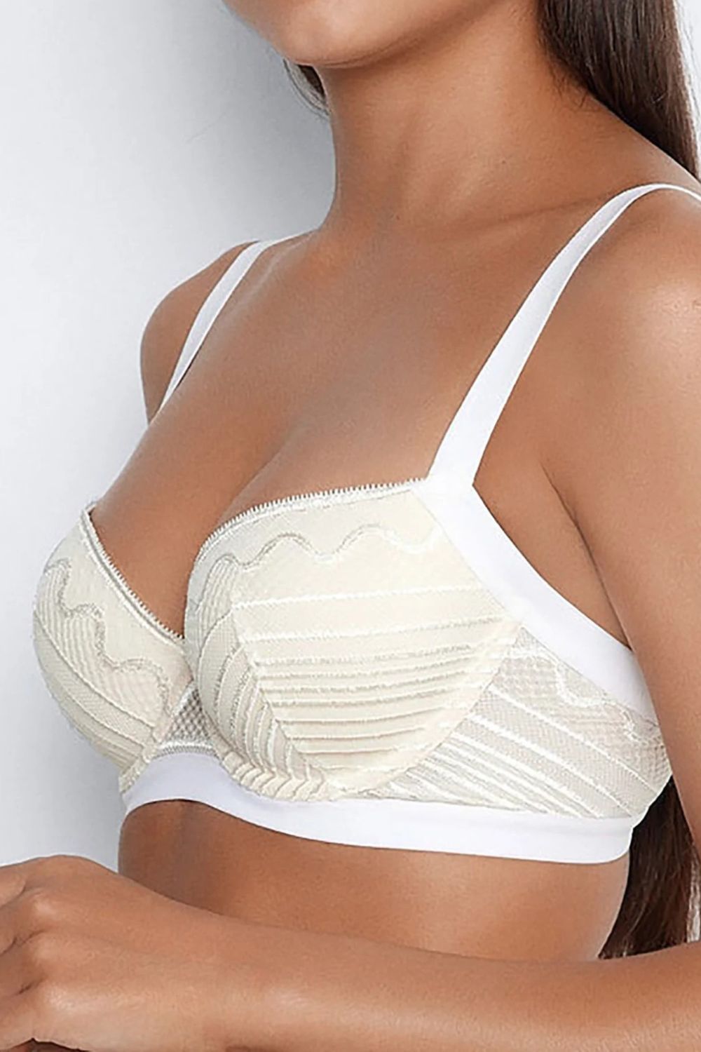 Кружевной бюстгальтер балконет Be Strong 231648 gardenia