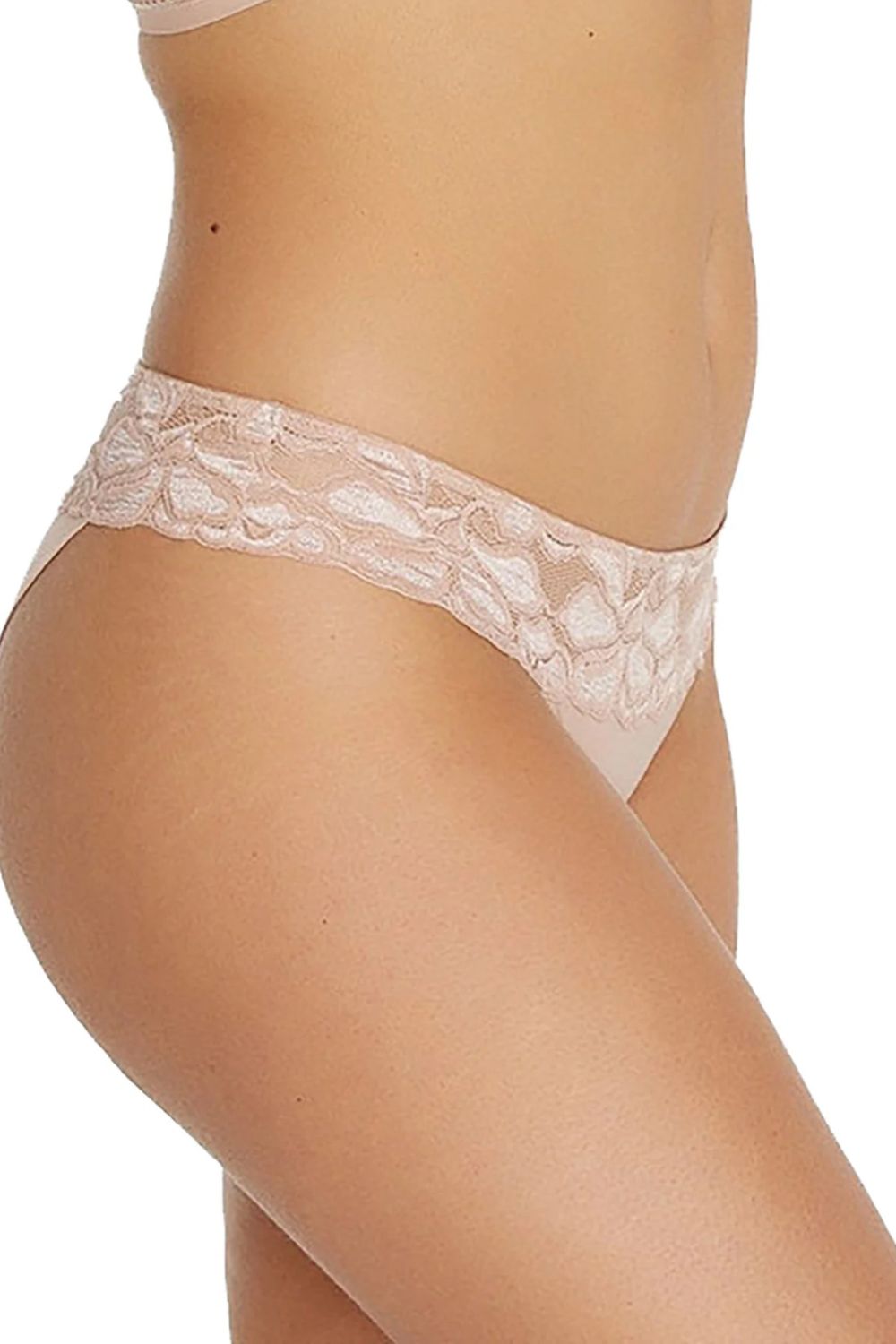 Трусики слип с кружевным поясом Captivate Me 301667 beige