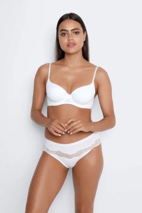 Трусики слип с кружевом Simply Me 3081612 white