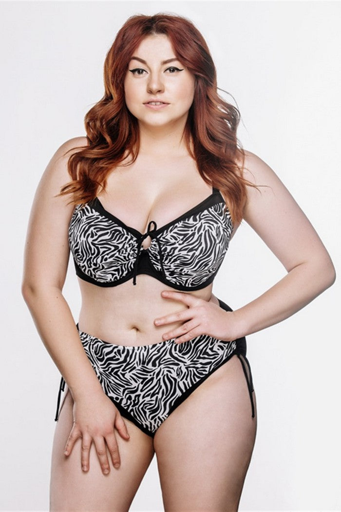 Раздельный купальник с мягкими чашками 01.6013 black/white