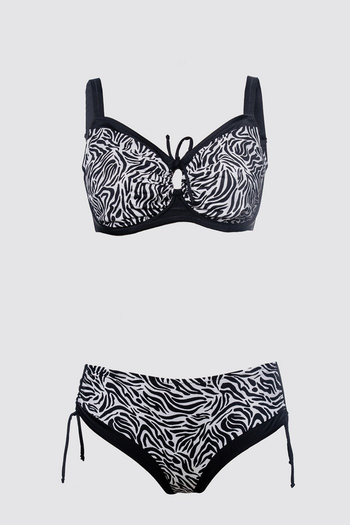 Раздельный купальник с мягкими чашками 01.6013 black/white