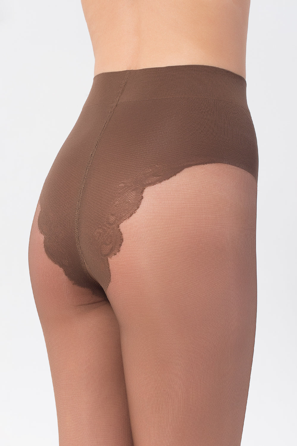 Классические тонкие колготки с ажурными трусиками 830 Slip 30d