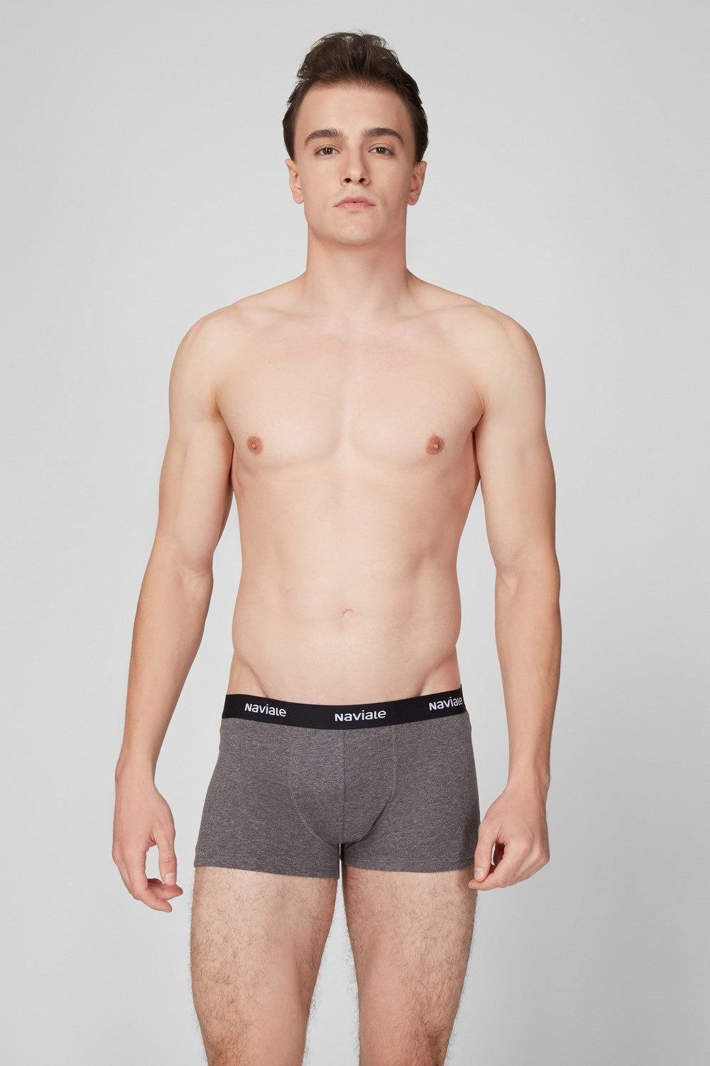 Мужские трусы шорты MU212-01 (2 шт.) black/gray melange