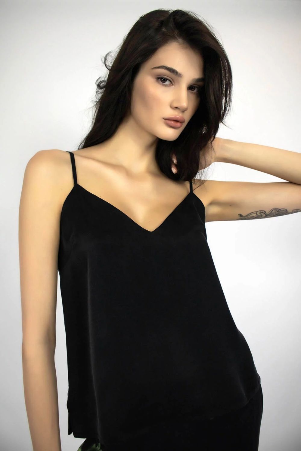 Шелковый топ 241201-01 black