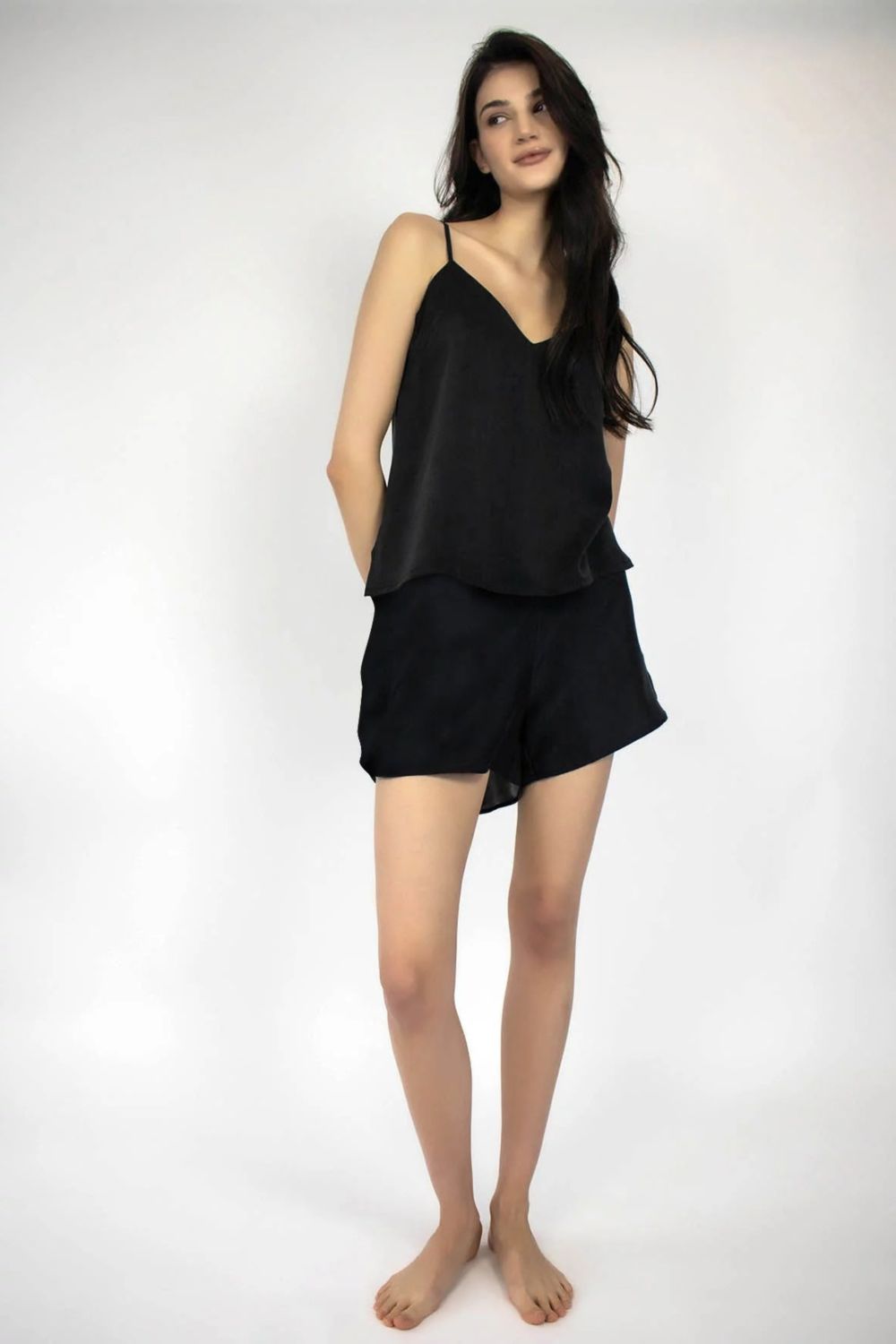 Шелковый топ 241201-01 black