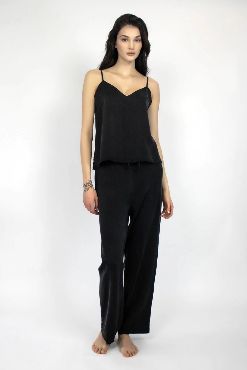 Шелковый топ 241201-01 black