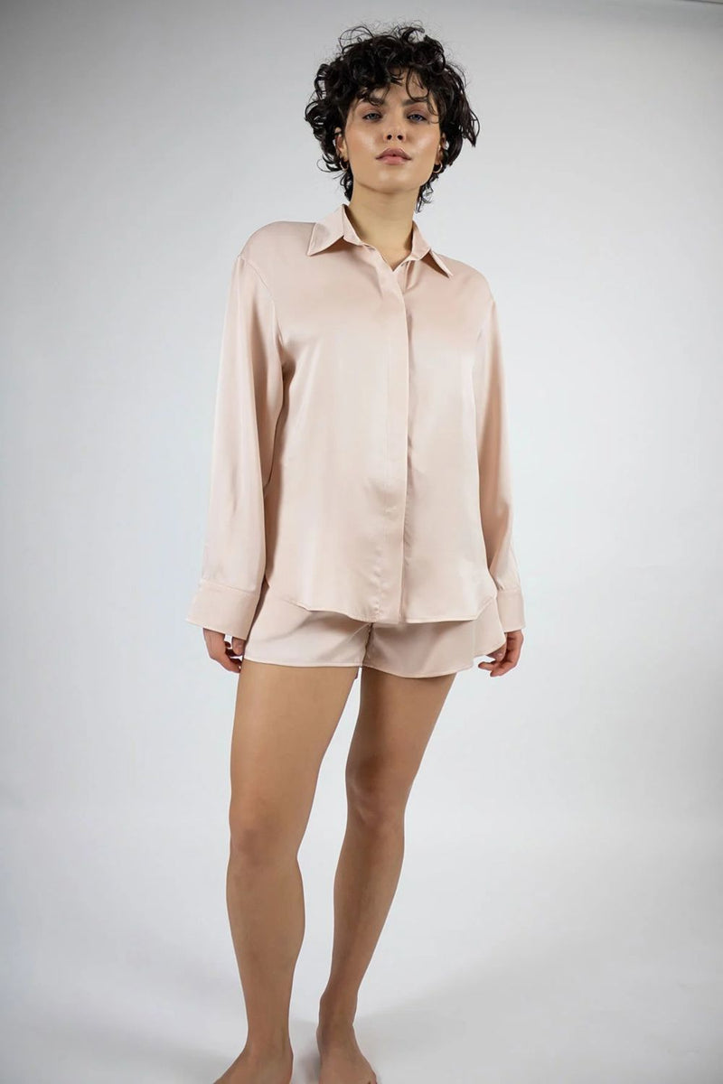 Шелковая пижамная блуза 241201-04 transcendent rose