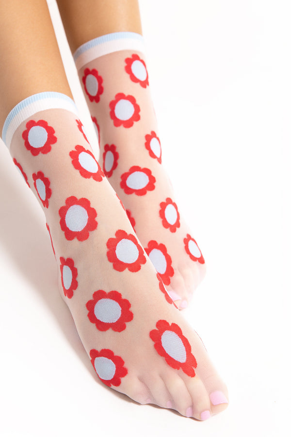 Носки с цветами Mia G1156 20d