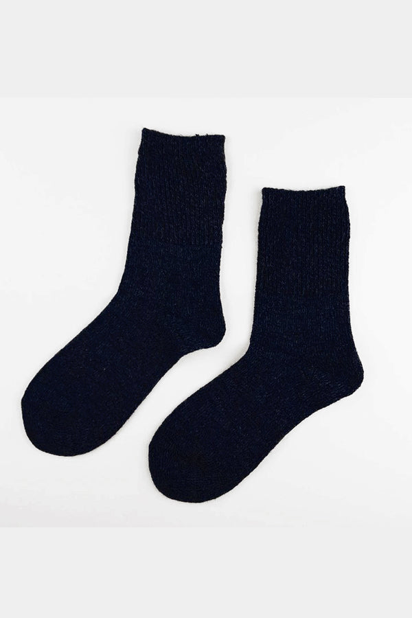 Шерстяные меланжевые носки Warm dark blue 1162