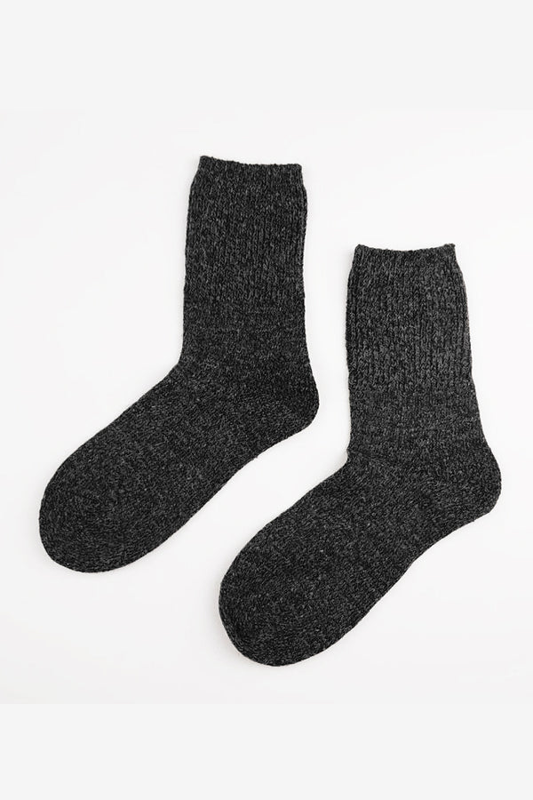 Шерстяные меланжевые носки Warm dark gray 1167