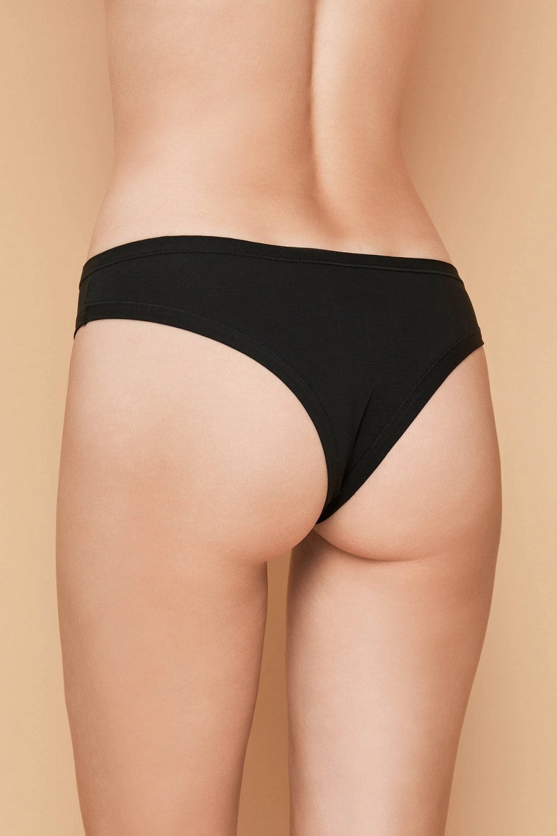 Бавовняні трусики бразиліана 200-20/01 black