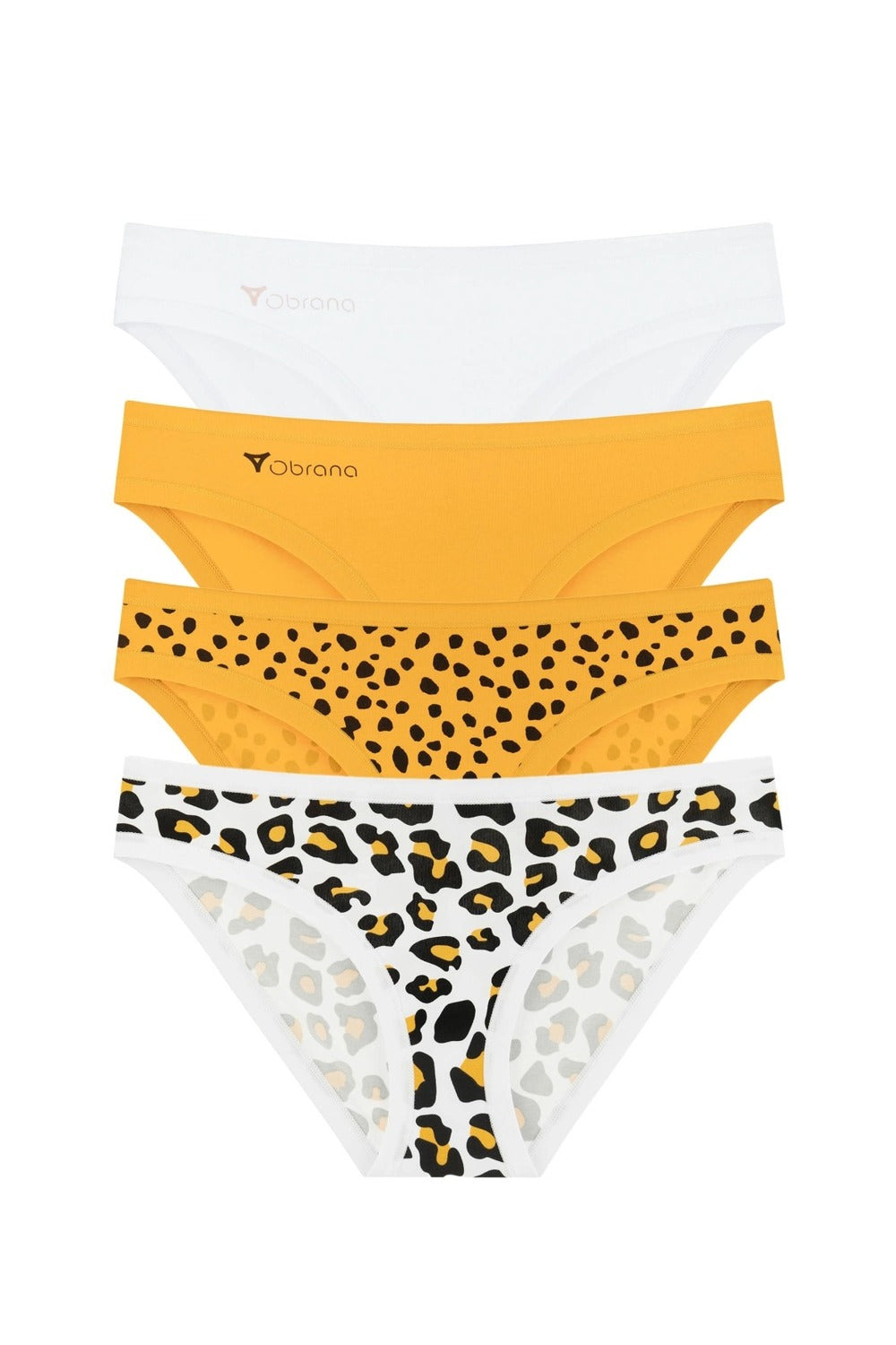 Трусики бразилиана 200-30 (4 шт.) white/saffron/saffron/white