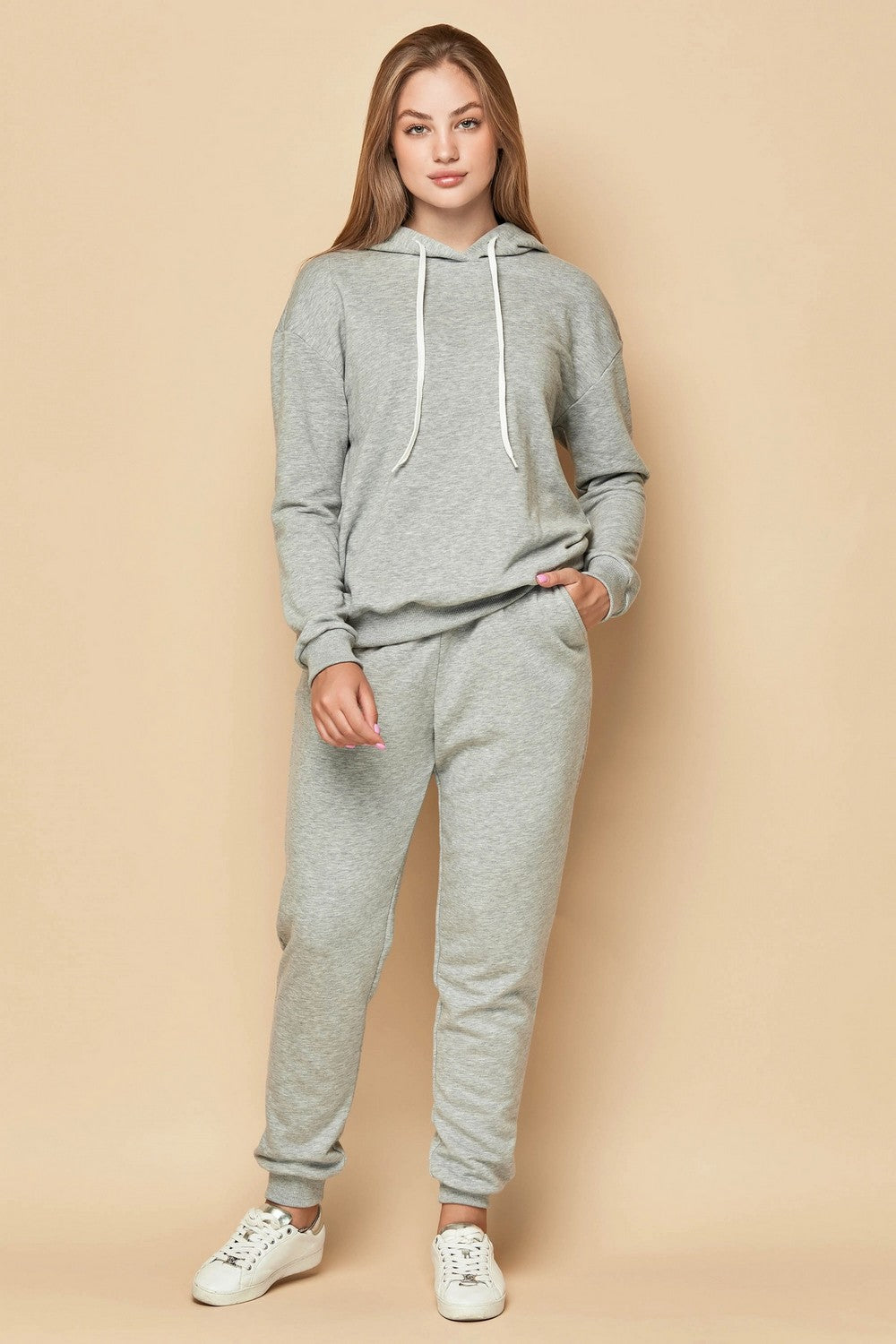 Спортивный костюм с капюшоном 603-6210 gray melange