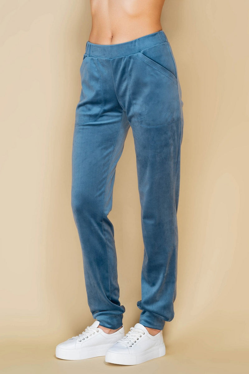 Велюровый комплект с капюшоном 807-6201 jeans