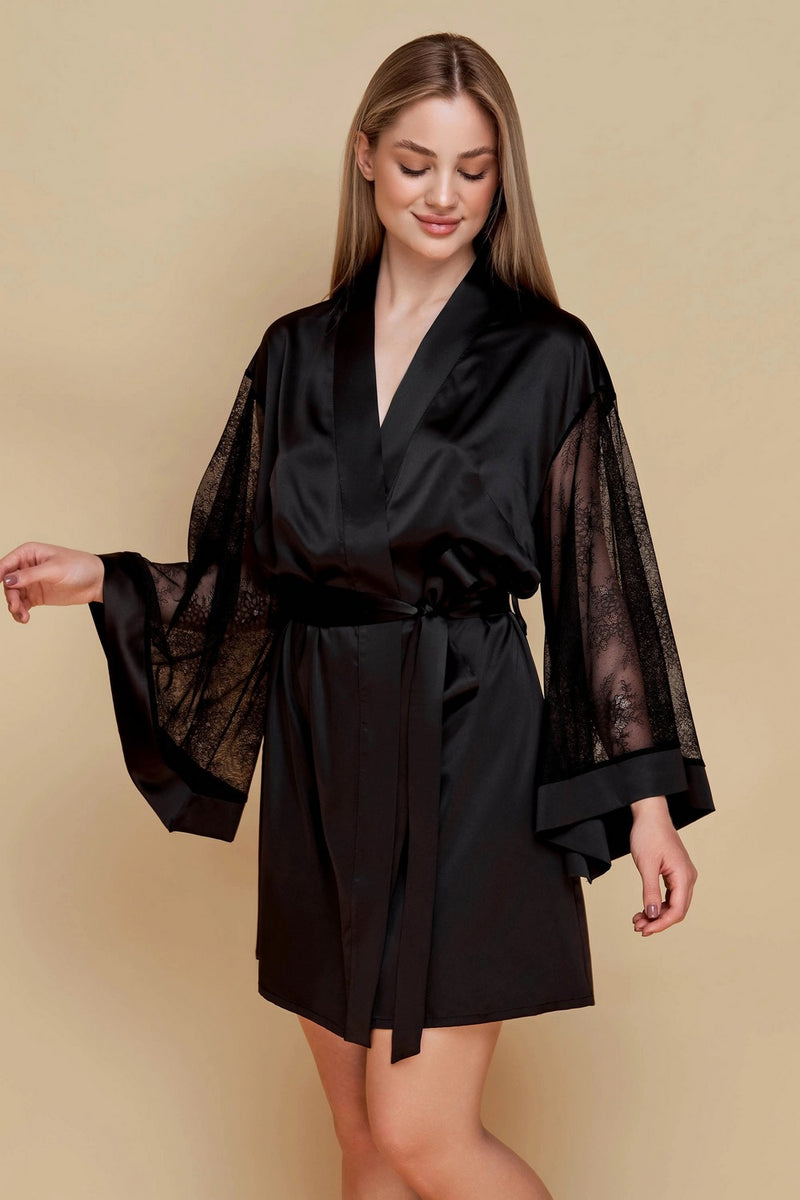 Халат-кимоно из сатина 809-6748 black