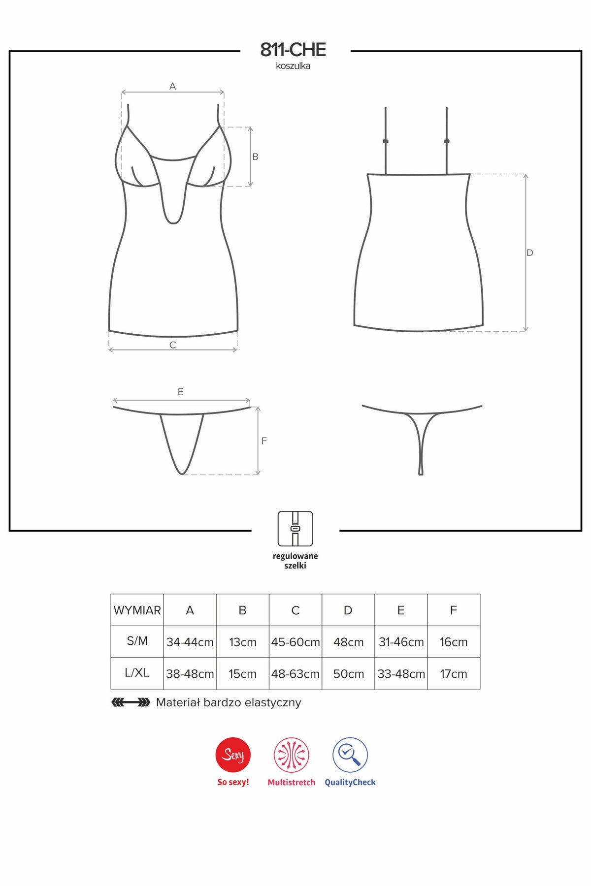Облегающа сексуальная сорочка с бежевой вставкой 811-CHE-1