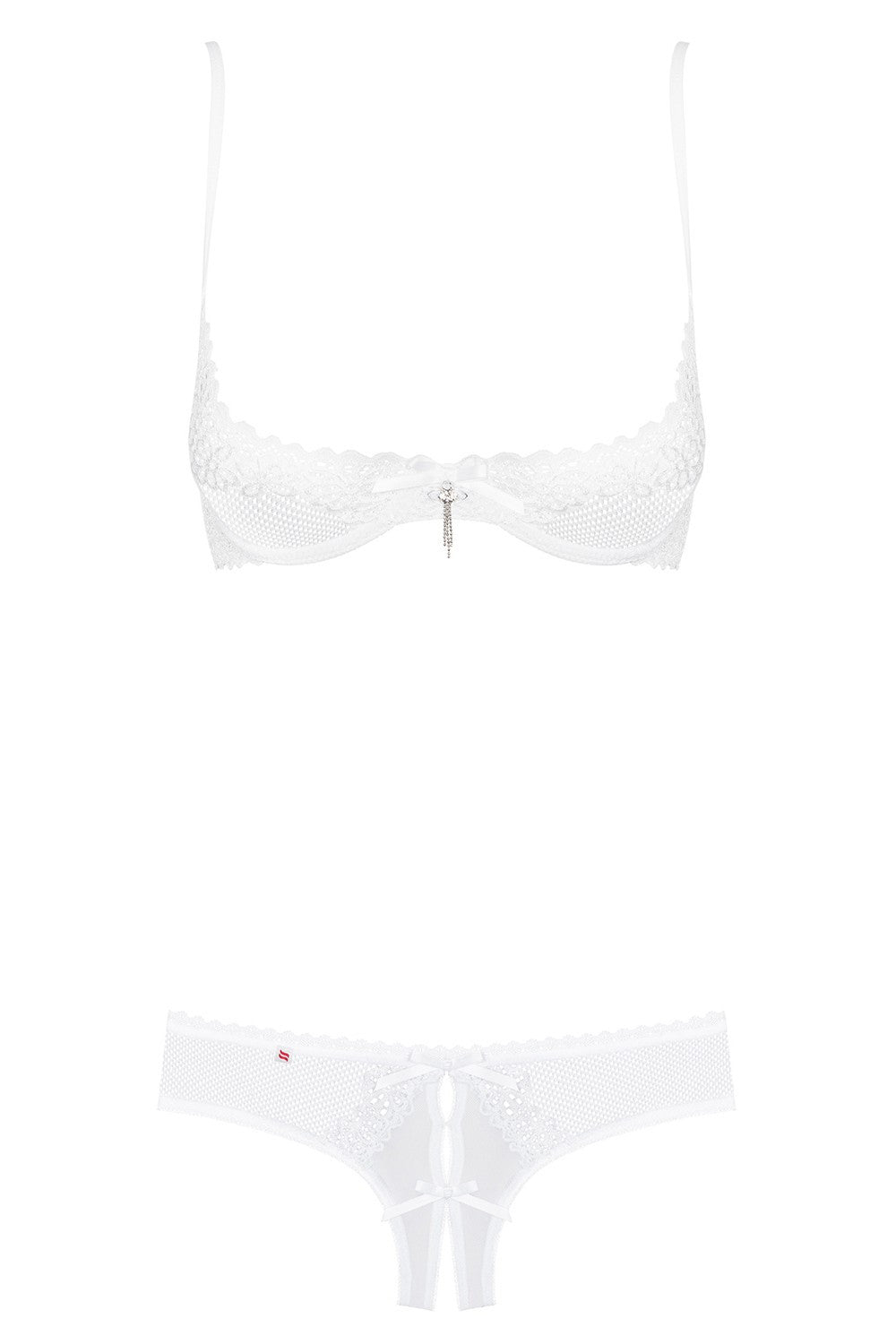 Ажурный эротический комплект с вырезами Alabastra