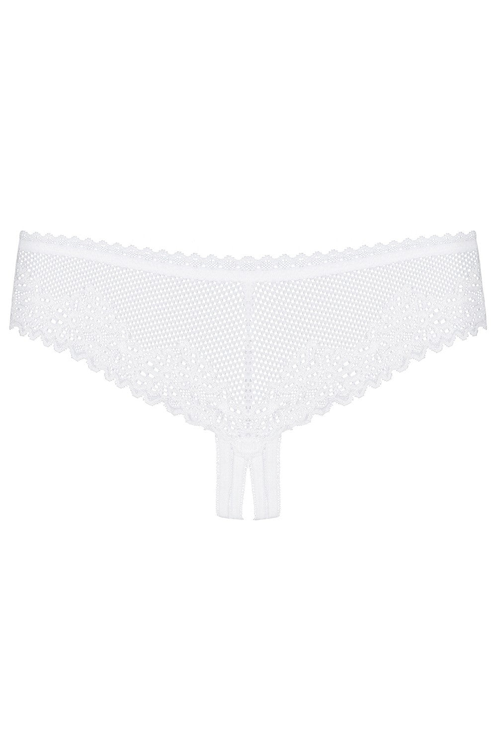 Ажурные стринги с интимным вырезом Alabastra otwarte