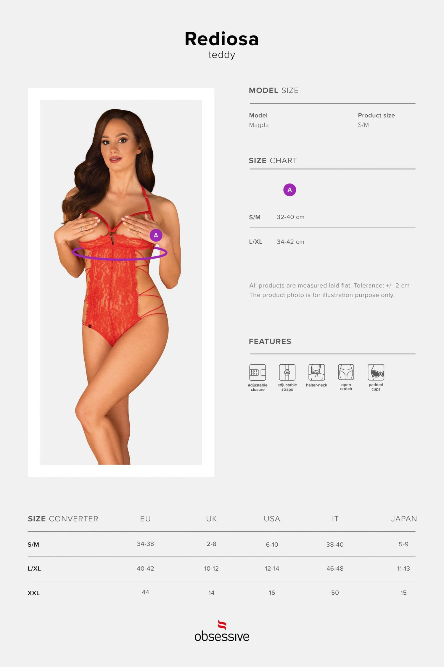 Кружевное боди с пикантными вырезами Rediosa