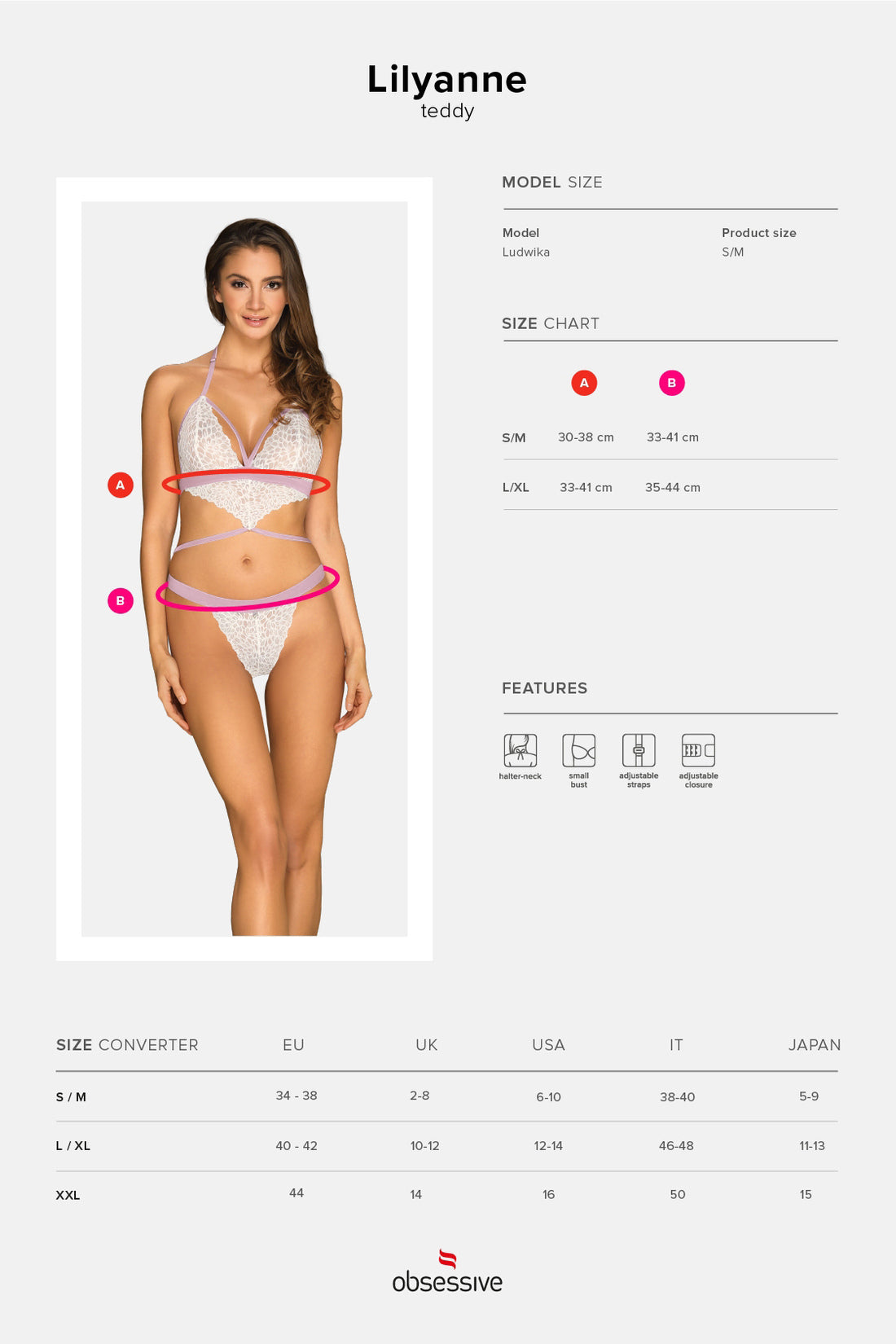 Эротическое боди из кружева Lilyanne