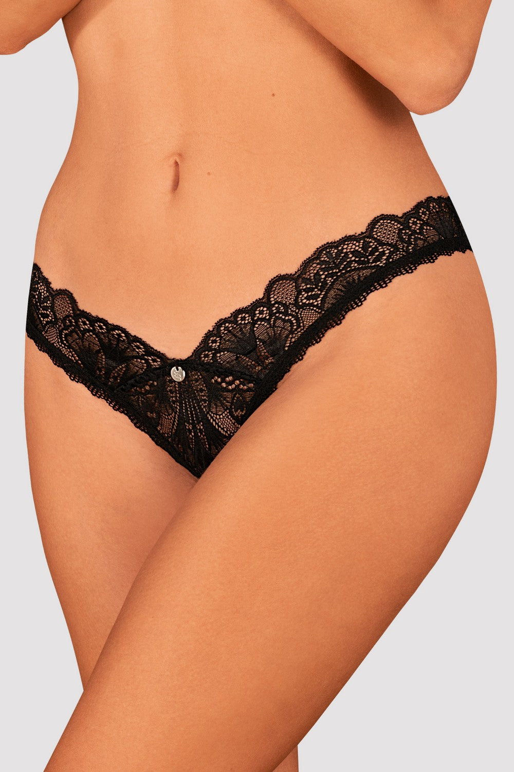 Трусики стринг с разрезом Donna Dream black