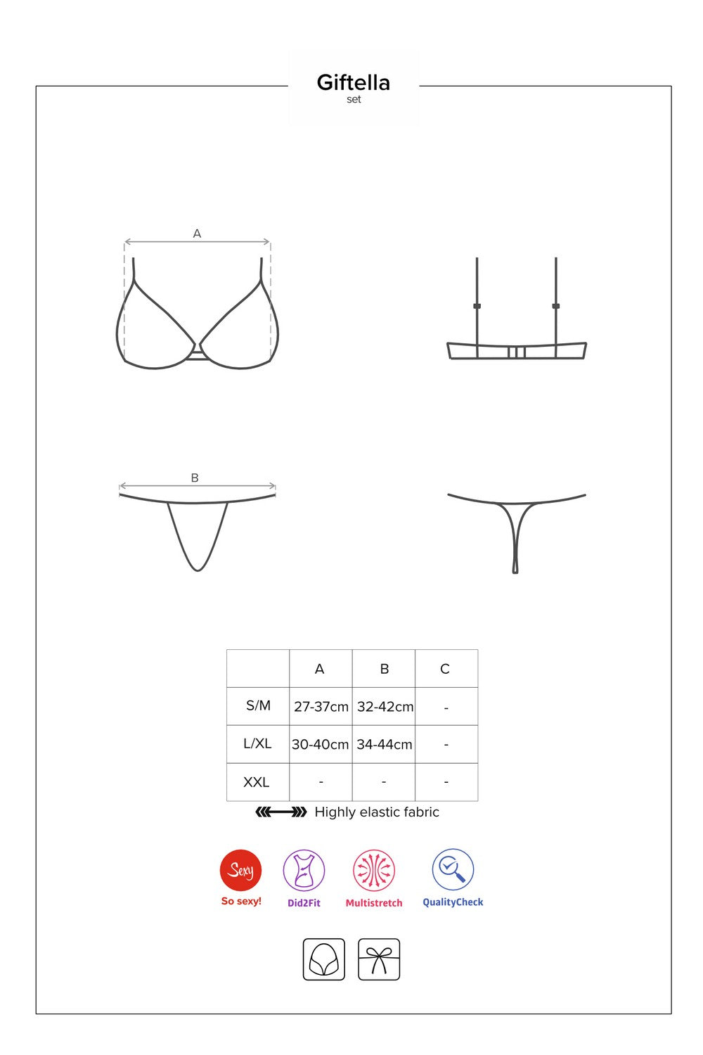 Эротический комплект с бантами Giftella