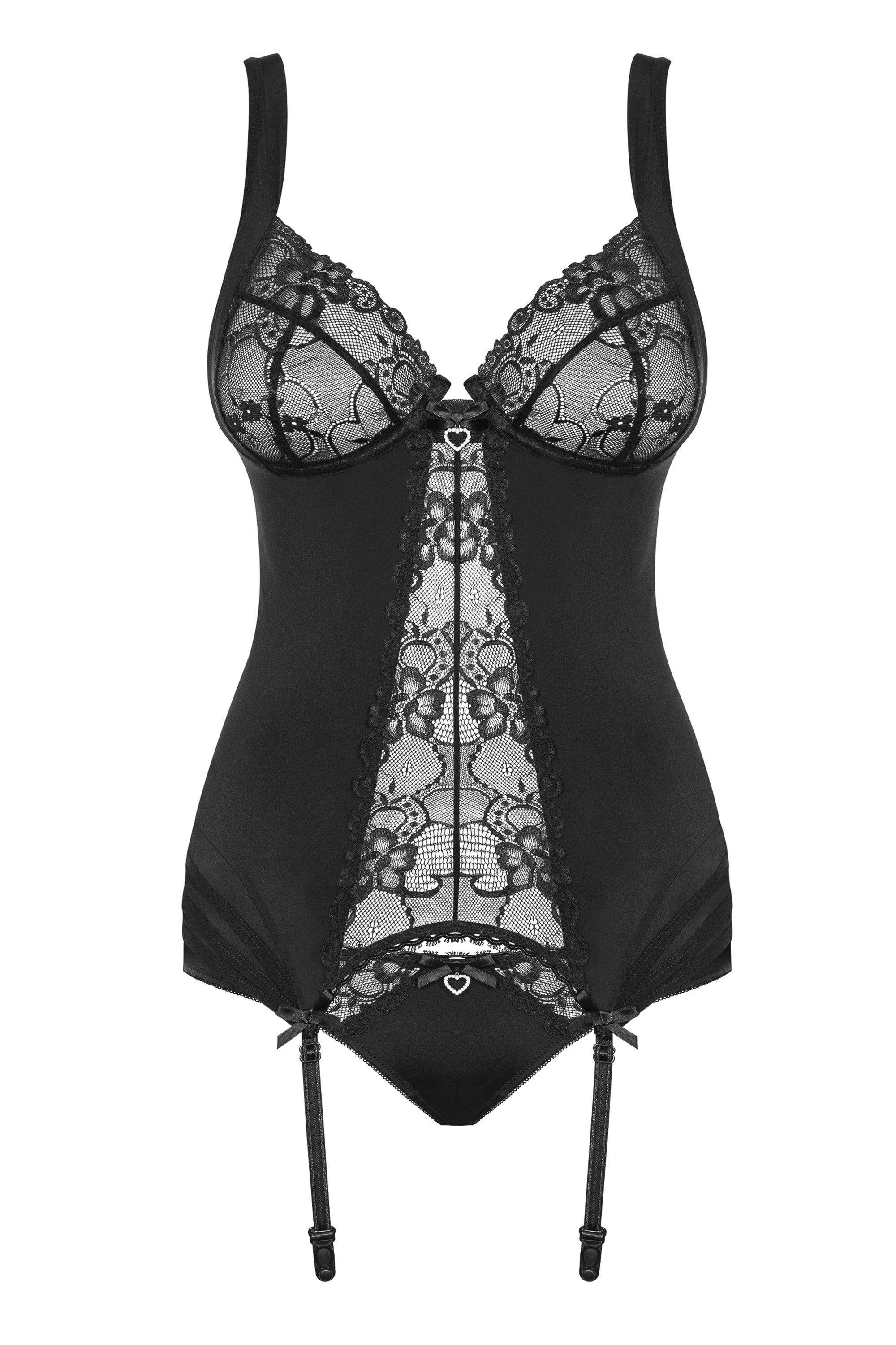 Корсет з підвіскою у вигляді серця Heartina black