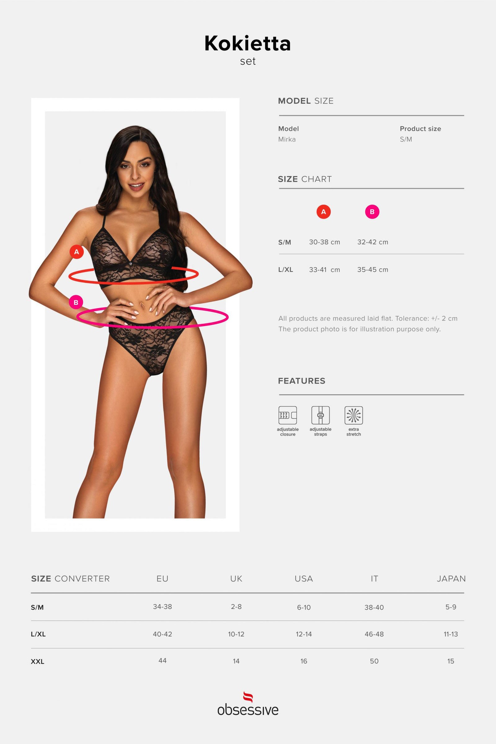 Эротический комплект из кружева Kokietta