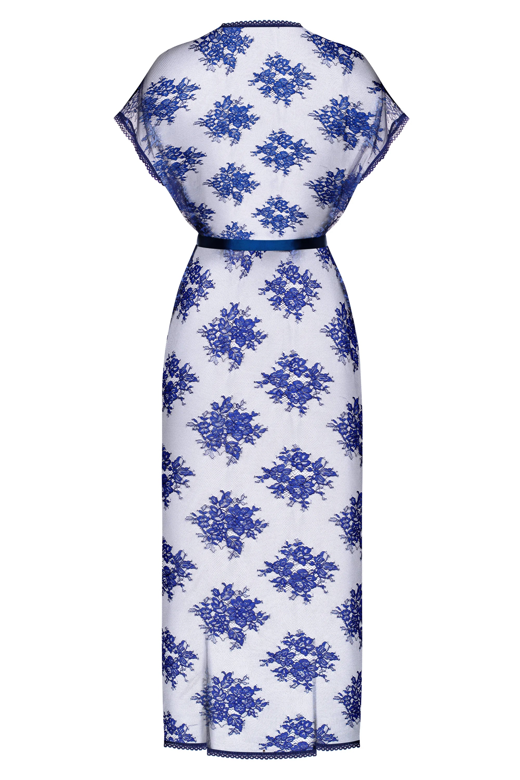 Кружевной пеньюар с атласным поясом Flowlace