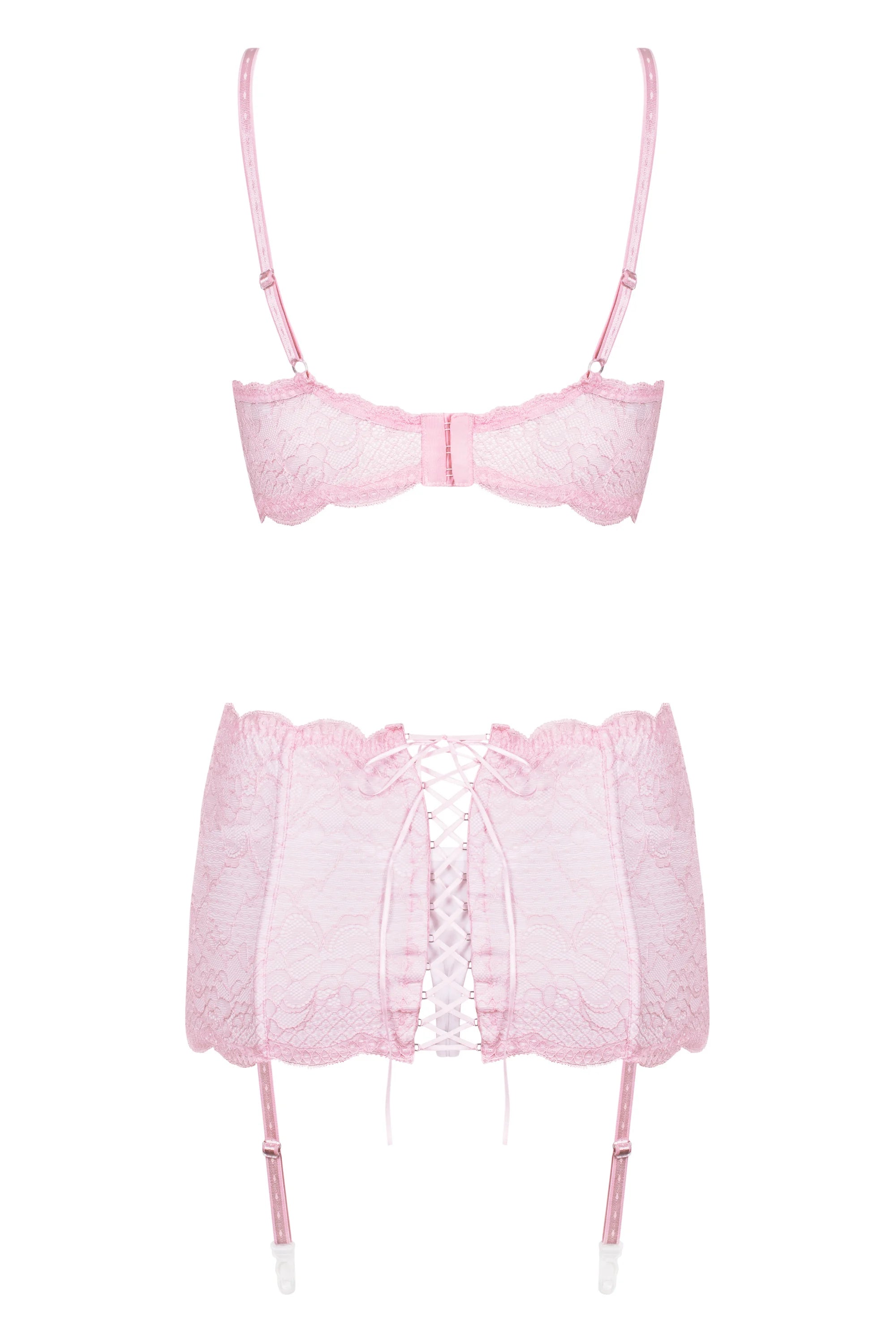 Кружевной комплект с широким поясом Girlly