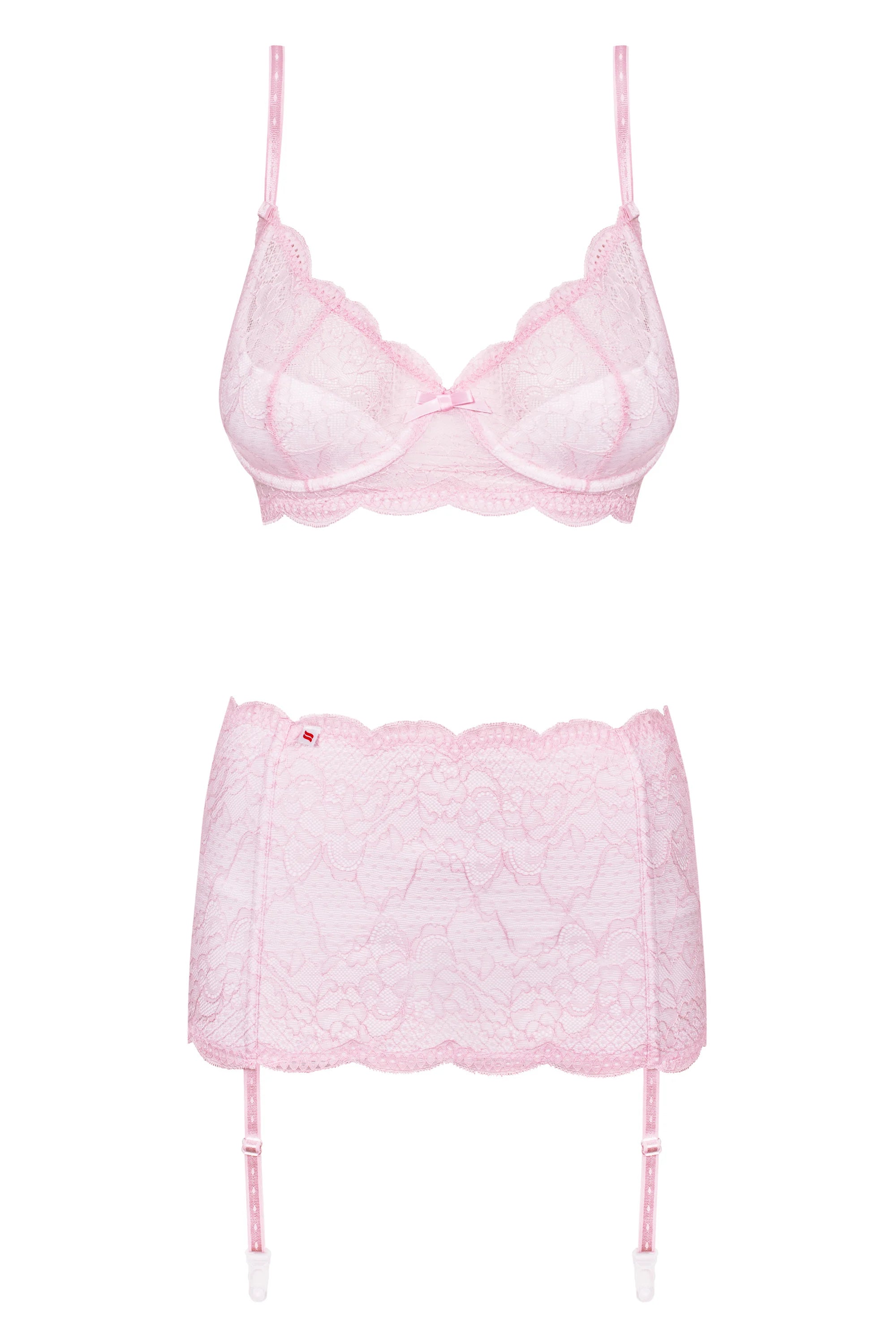 Кружевной комплект с широким поясом Girlly