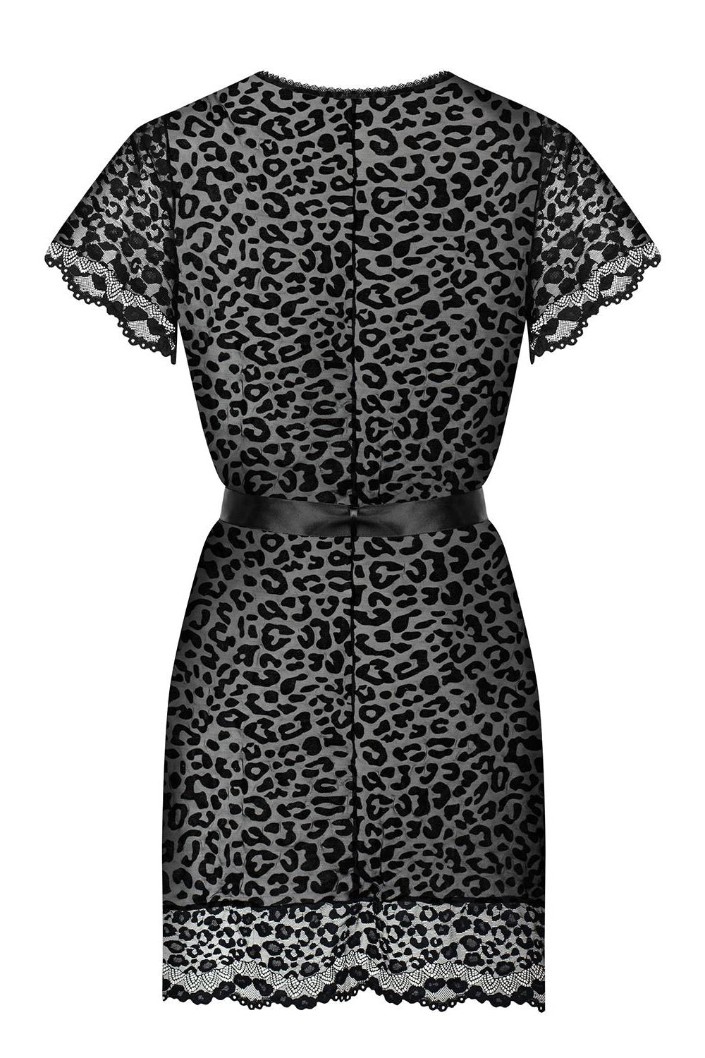 Прозрачный пеньюар с анималистической вышивкой Giully