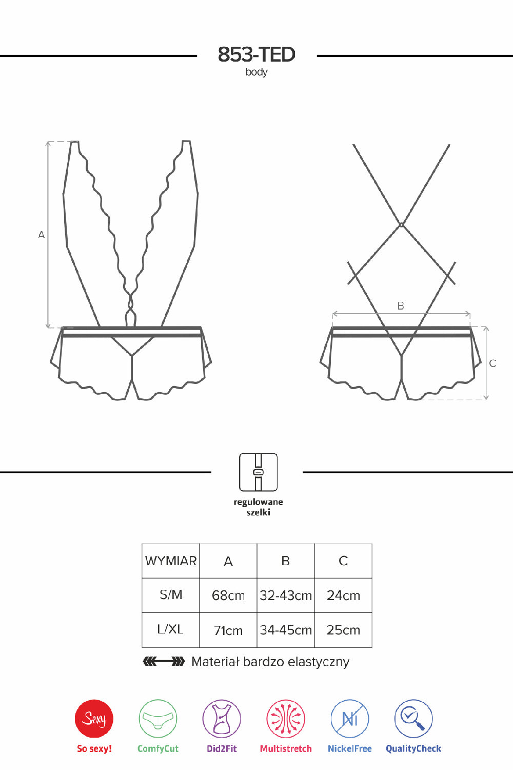 Кружевное боди с открытой спиной 853-TED-2 ecri
