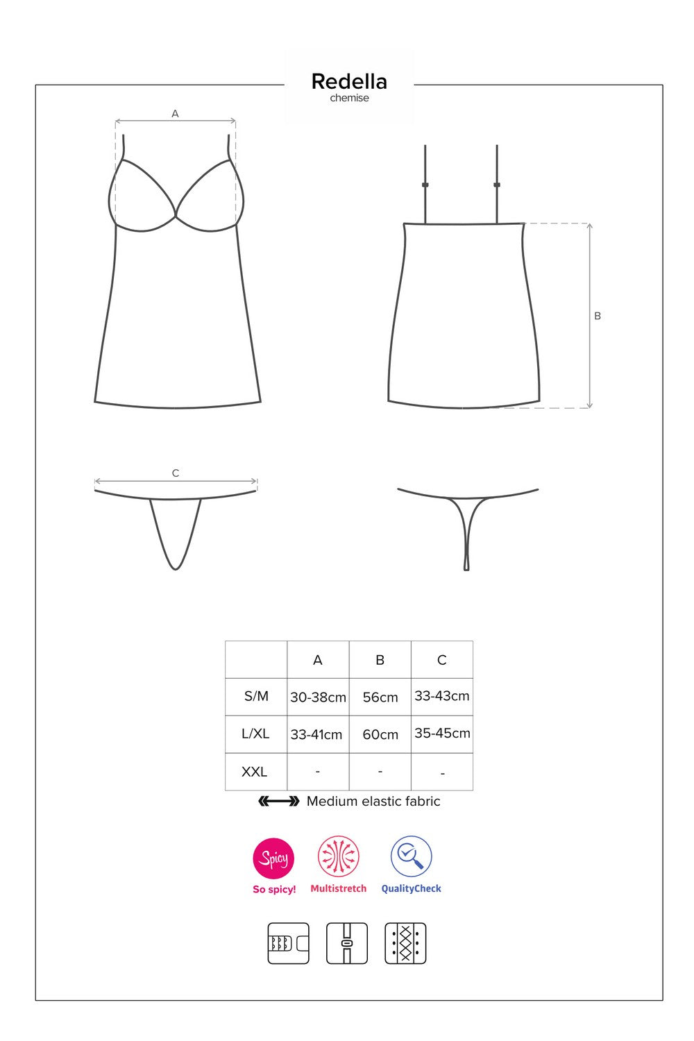 Прозрачная сорочка из сетки Redella