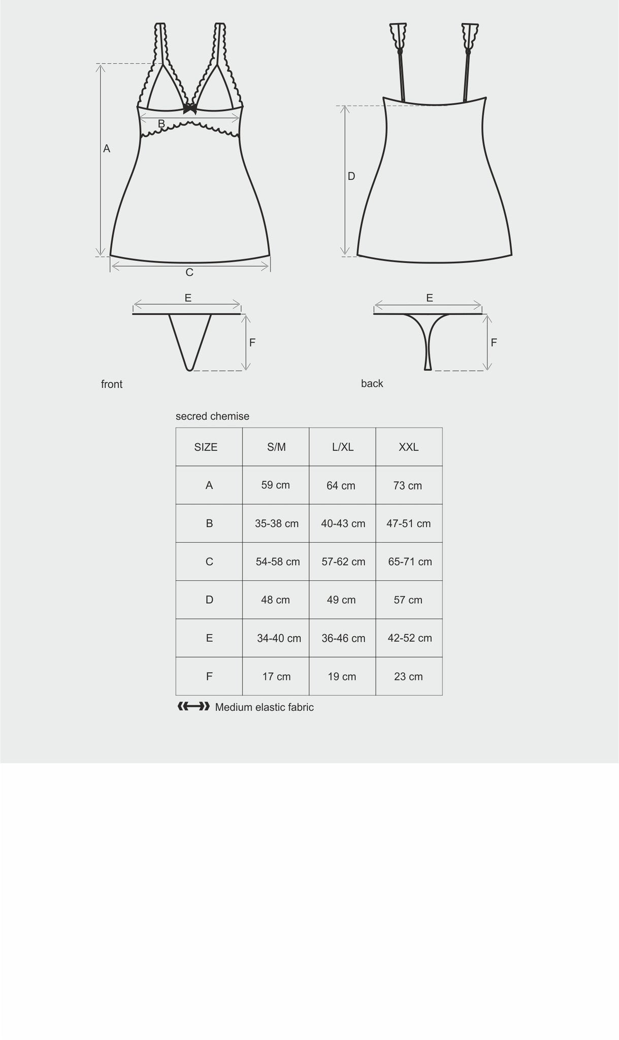 Эротическая сорочка алого цвета Secred