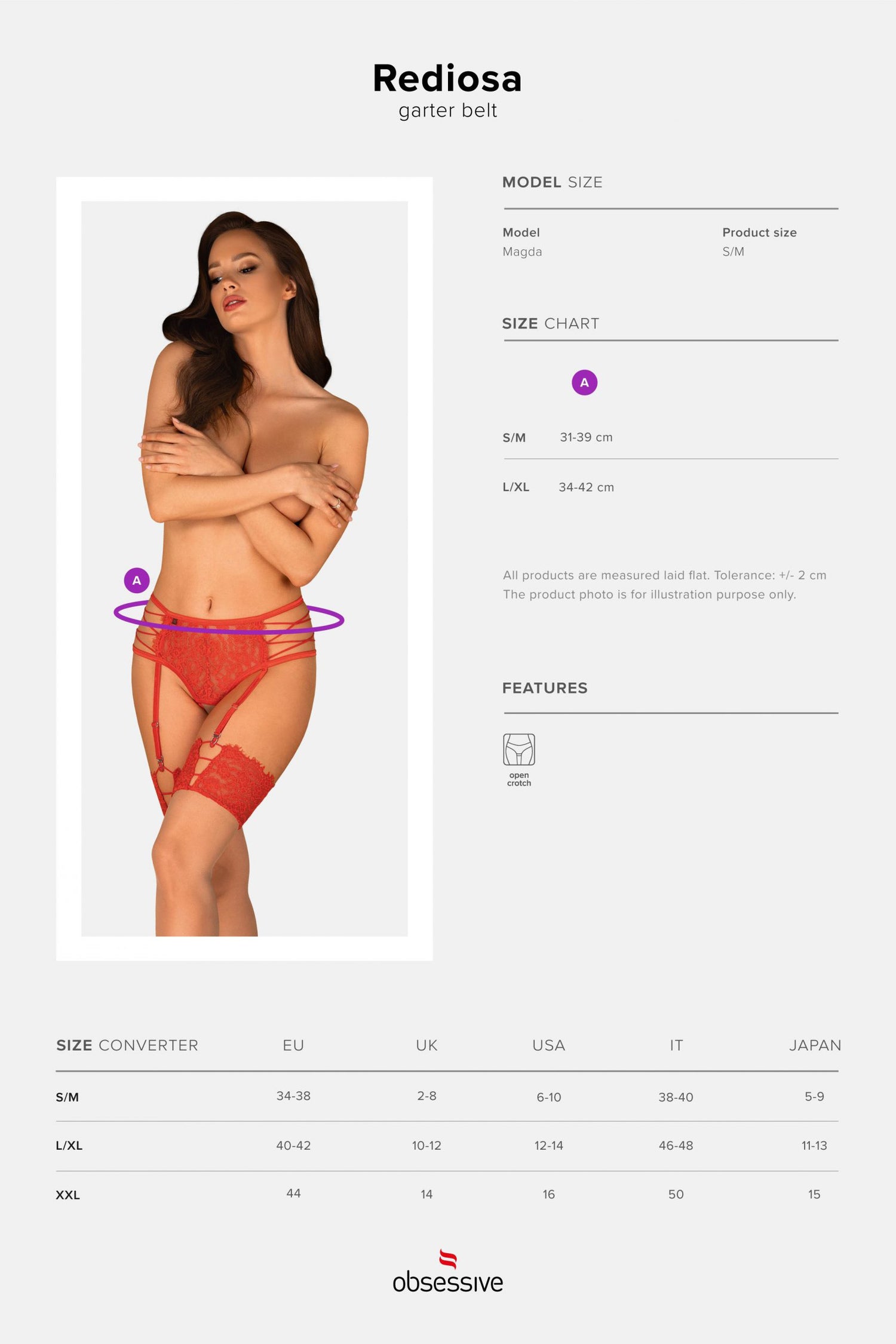 Эротические трусики с пажами для чулок Rediosa