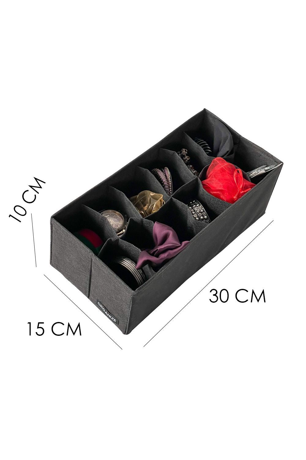 Органайзер с квадратными ячейками (12 яч.) black