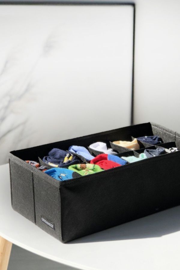 Органайзер с квадратными ячейками (12 яч.) black