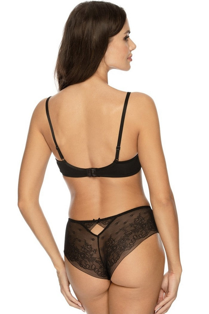 Мягкий бюстгальтер с кружевом 199-639 black