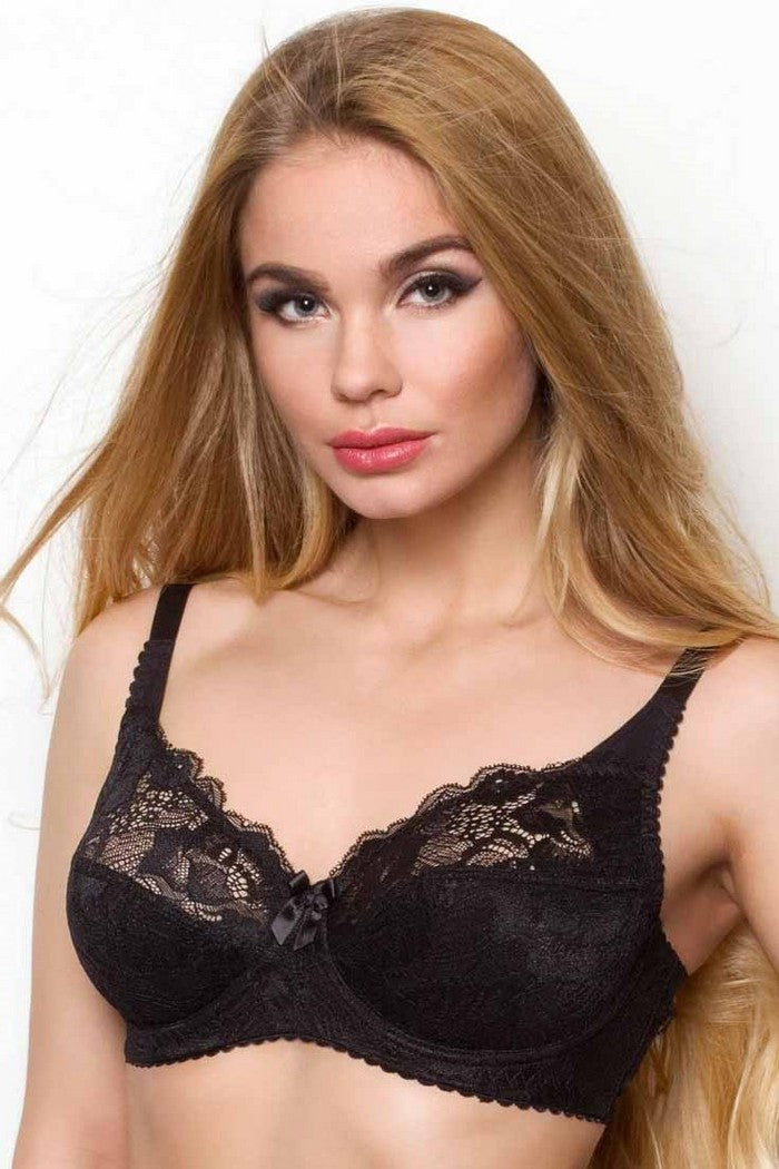 Мягкий бюстгальтер с кружевом 537-208 black