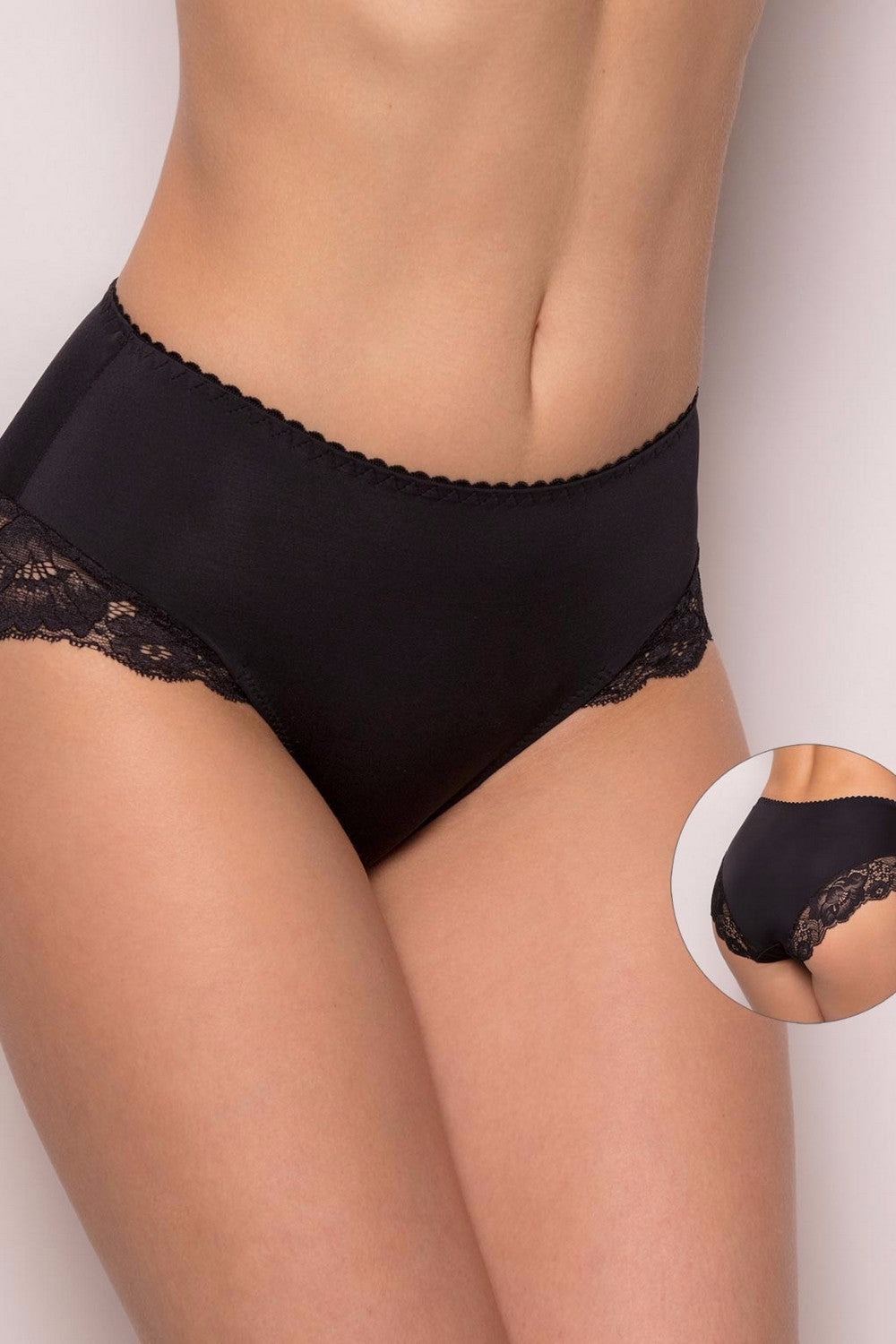 Трусики слип с кружевом 613-208 black