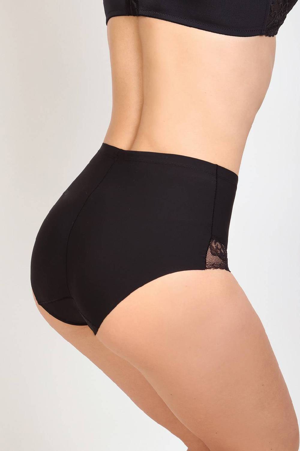 Безшовні трусики сліпи з мереживом 968-437 black