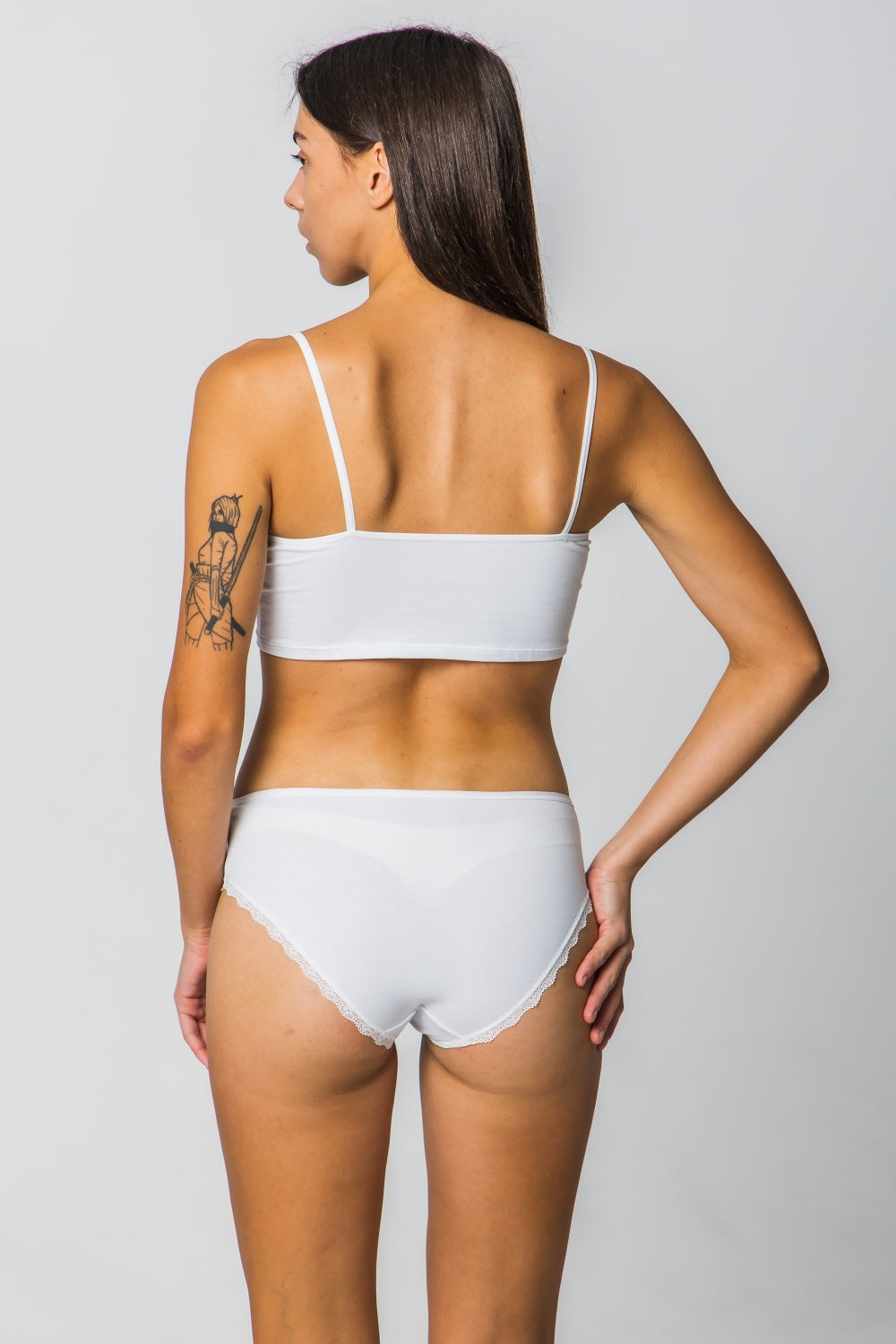 Трусики слип с кружевом 115 white