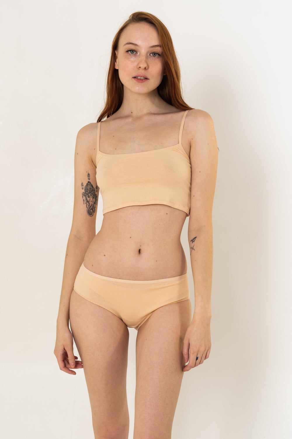 Хлопковые трусики слип 16 beige