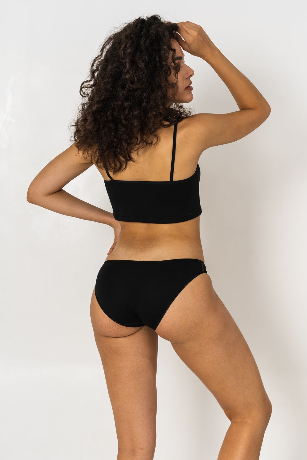 Трусики слип с кружевом 17 black