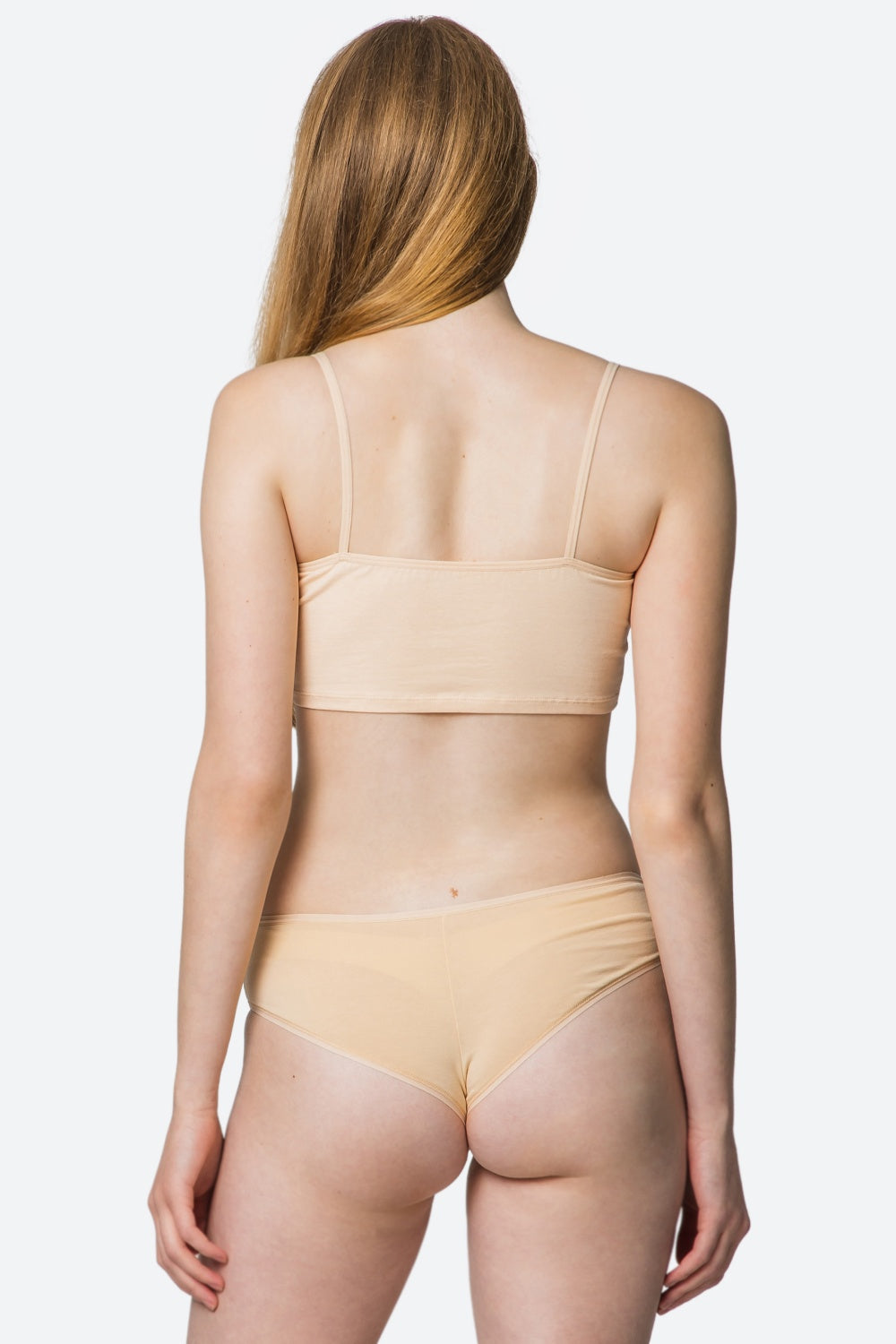 Хлопковые трусики бразилиана 32 beige