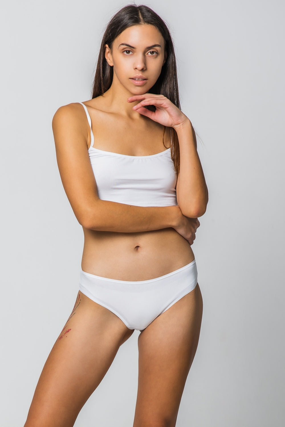 Хлопковые трусики бразилиана 32 white