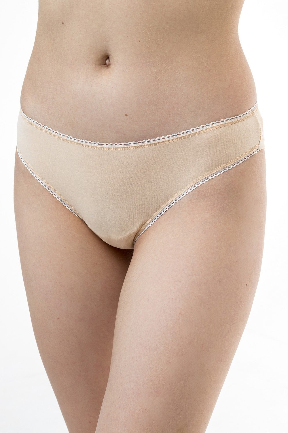 Хлопковые трусики бразилиана 33 beige