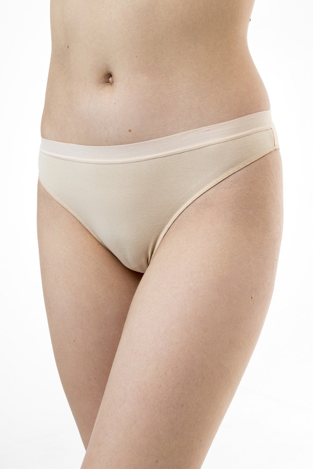 Трусики бразилиана из хлопка 35 beige