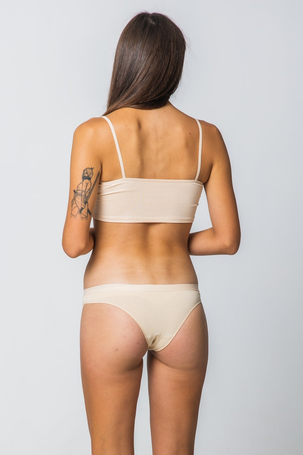 Трусики бразилиана из хлопка 35 beige